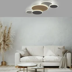Plafonnier Paul Neuhaus Q-PIATO LED Blanc, 1 lumière, Télécommandes