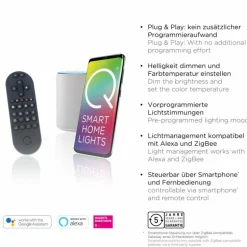 Plafonnier Paul Neuhaus Q-PIATO LED Blanc, 1 lumière, Télécommandes