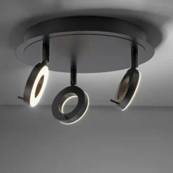 Luminaires Paul Neuhaus Spots Et Projecteurs|Plafonnier Paul Neuhaus SILEDA Anthracite, 3 lumières