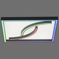 Luminaires Paul Neuhaus Éclairage Led|Plafonnier Paul Neuhaus SERPENT LED Noir, 1 lumière, Télécommandes, Changeur de couleurs