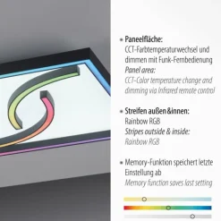 Luminaires Paul Neuhaus Éclairage Led|Plafonnier Paul Neuhaus SERPENT LED Noir, 1 lumière, Télécommandes, Changeur de couleurs