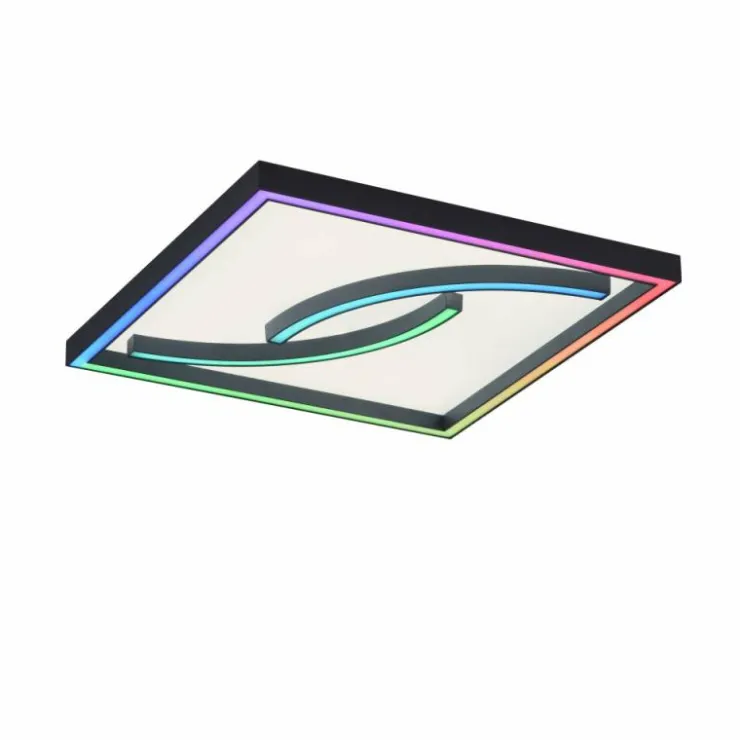 Luminaires Paul Neuhaus Éclairage Led|Plafonnier Paul Neuhaus SERPENT LED Noir, 1 lumière, Télécommandes, Changeur de couleurs