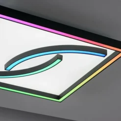 Luminaires Paul Neuhaus Éclairage Led|Plafonnier Paul Neuhaus SERPENT LED Noir, 1 lumière, Télécommandes, Changeur de couleurs