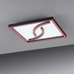 Luminaires Paul Neuhaus Éclairage Led|Plafonnier Paul Neuhaus SERPENT LED Noir, 1 lumière, Télécommandes, Changeur de couleurs