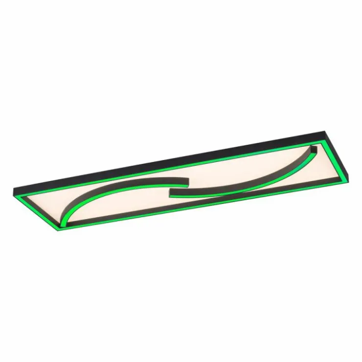 Luminaires Paul Neuhaus Éclairage Led|Plafonnier Paul Neuhaus SERPENT LED Noir, 1 lumière, Télécommandes, Changeur de couleurs
