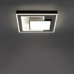 Plafonnier Paul-Neuhaus Q-ALTA LED Noir, 1 lumière, Télécommandes