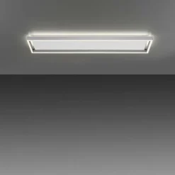 Plafonnier Paul-Neuhaus Q-KAAN LED Acier brossé, 2 lumières, Télécommandes