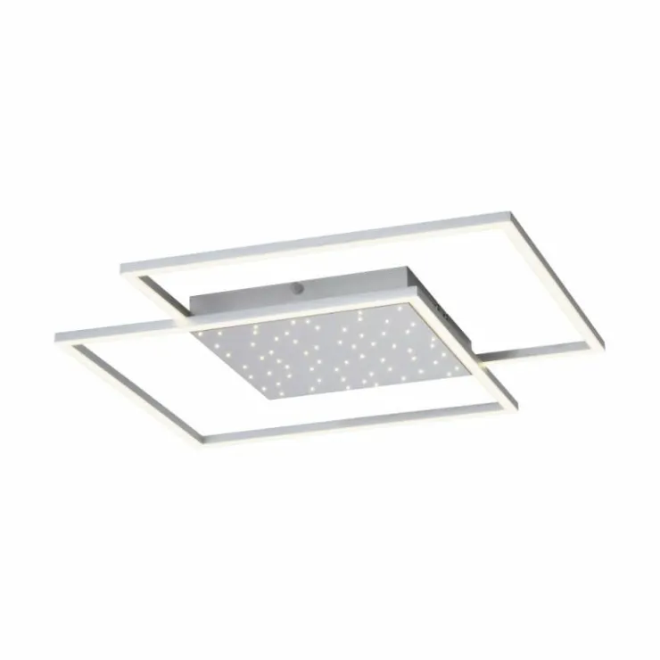 Luminaires Paul Neuhaus Éclairage Led|Plafonnier Paul-Neuhaus YUKI LED Acier brossé, 3 lumières, Télécommandes