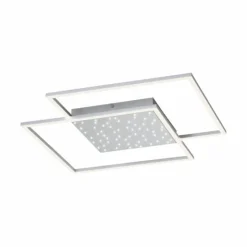 Luminaires Paul Neuhaus Éclairage Led|Plafonnier Paul-Neuhaus YUKI LED Acier brossé, 3 lumières, Télécommandes