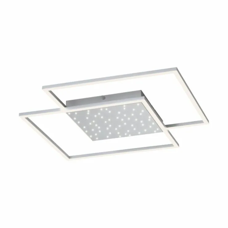 Luminaires Paul Neuhaus Éclairage Led|Plafonnier Paul-Neuhaus YUKI LED Acier brossé, 3 lumières, Télécommandes