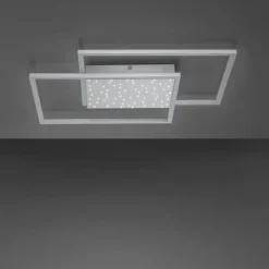 Luminaires Paul Neuhaus Éclairage Led|Plafonnier Paul-Neuhaus YUKI LED Acier brossé, 3 lumières, Télécommandes