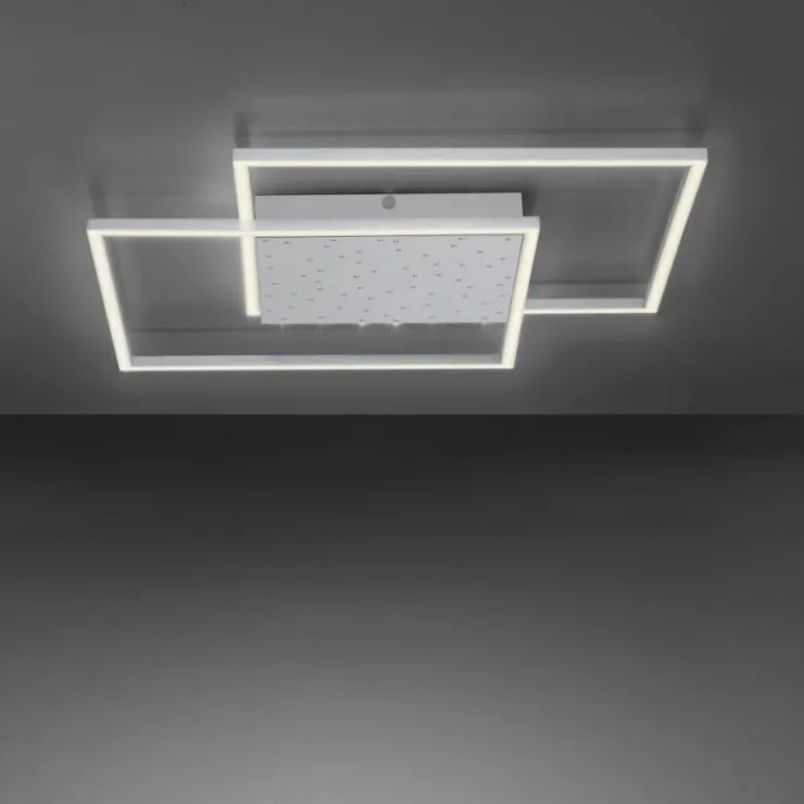 Luminaires Paul Neuhaus Éclairage Led|Plafonnier Paul-Neuhaus YUKI LED Acier brossé, 3 lumières, Télécommandes