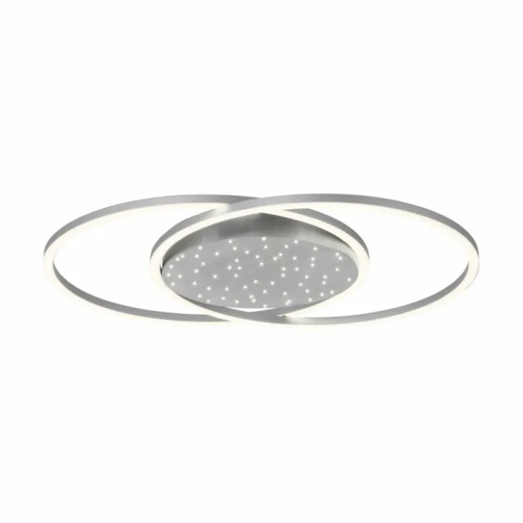 Luminaires Paul Neuhaus Éclairage Led|Plafonnier Paul-Neuhaus YUKI LED Acier brossé, 3 lumières, Télécommandes