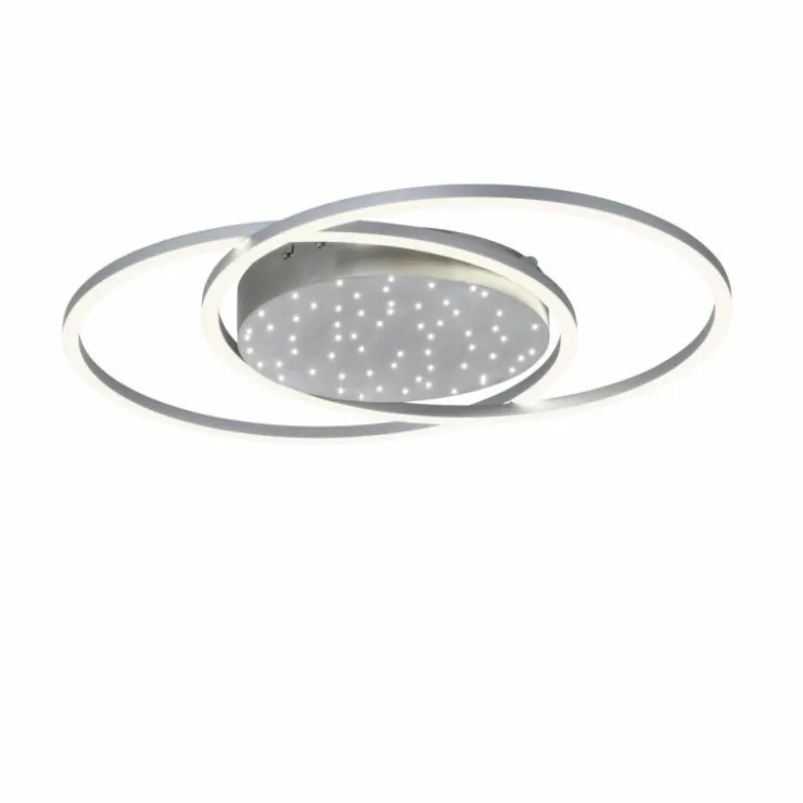 Luminaires Paul Neuhaus Éclairage Led|Plafonnier Paul-Neuhaus YUKI LED Acier brossé, 3 lumières, Télécommandes