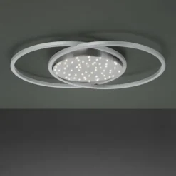 Luminaires Paul Neuhaus Éclairage Led|Plafonnier Paul-Neuhaus YUKI LED Acier brossé, 3 lumières, Télécommandes