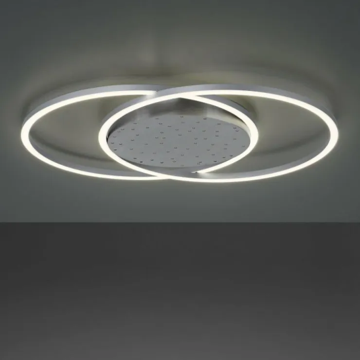 Luminaires Paul Neuhaus Éclairage Led|Plafonnier Paul-Neuhaus YUKI LED Acier brossé, 3 lumières, Télécommandes
