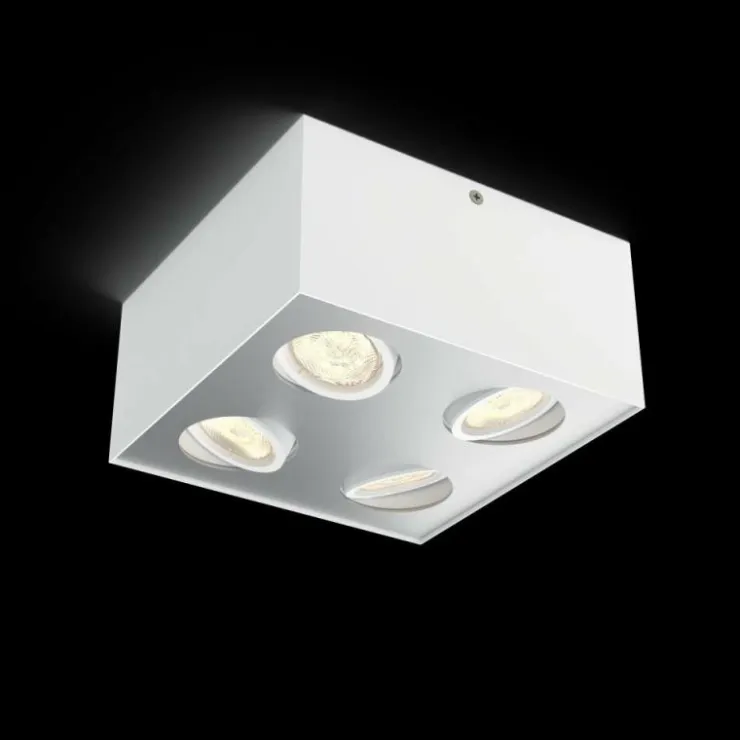 Luminaires Philips Éclairage Led|Plafonnier Philips Box LED Blanc, 4 lumières