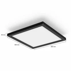 Plafonnier Philips Hue Aurelle LED Noir, Blanc, 1 lumière