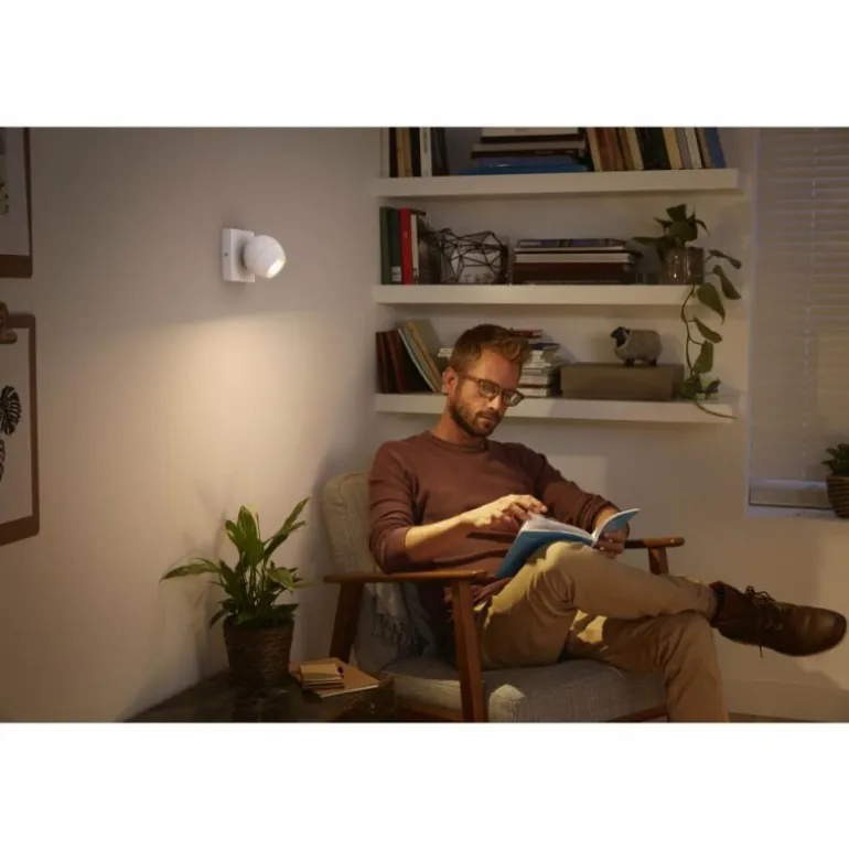 Plafonnier Philips Hue Buckram LED Blanc, 1 lumière