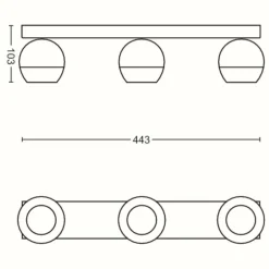 Plafonnier Philips Hue Buckram LED Blanc, 3 lumières, Télécommandes
