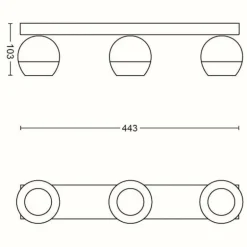 Plafonnier Philips Hue Buckram LED Noir, 3 lumières, Télécommandes