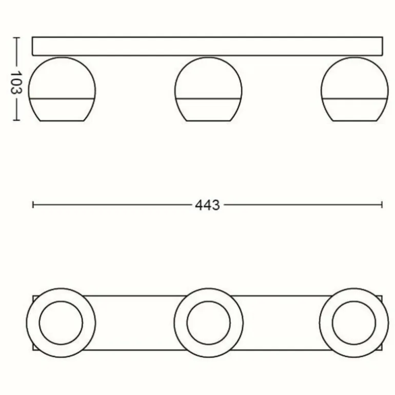 Plafonnier Philips Hue Buckram LED Noir, 3 lumières, Télécommandes