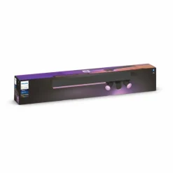 Plafonnier Philips HUE Centris LED Noir, 3 lumières, Changeur de couleurs