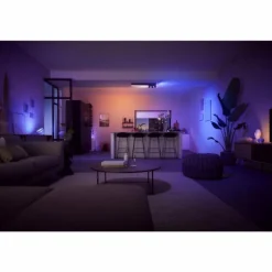 Plafonnier Philips HUE Centris LED Noir, 3 lumières, Changeur de couleurs