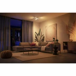 Plafonnier Philips HUE Centris LED Blanc, 3 lumières, Changeur de couleurs
