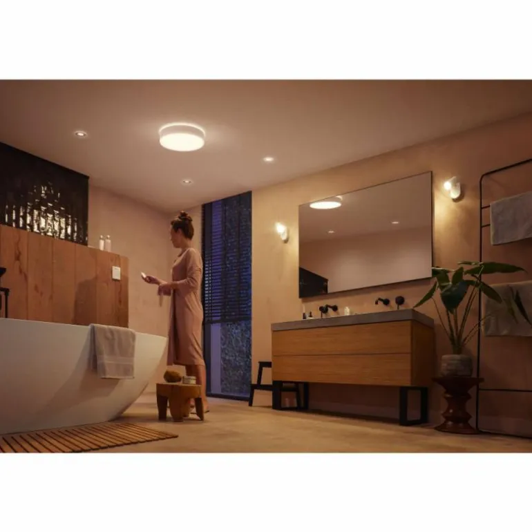 Plafonnier Philips Hue Devere LED Blanc, 1 lumière, Télécommandes