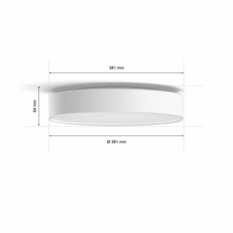 Plafonnier Philips Hue Devere LED Blanc, 1 lumière, Télécommandes