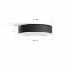 Plafonnier Philips Hue Enrave LED Noir, 1 lumière, Télécommandes
