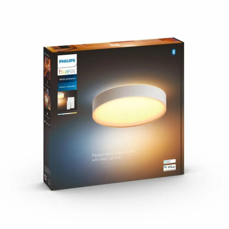 Plafonnier Philips Hue Enrave LED Blanc, 1 lumière, Télécommandes
