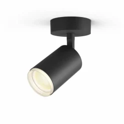 Plafonnier Philips Hue Fugato LED Noir, 1 lumière, Changeur de couleurs