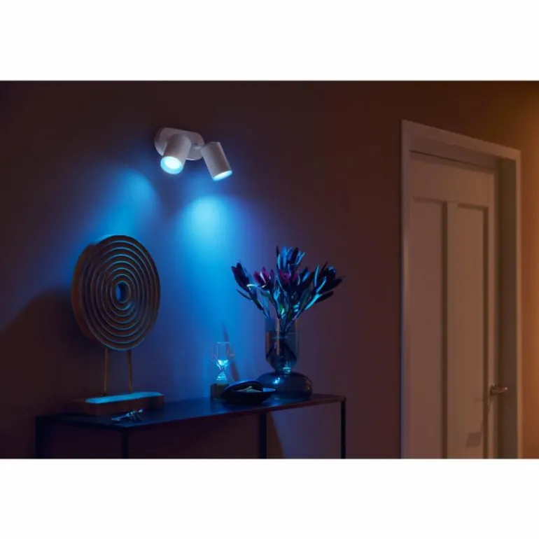 Plafonnier Philips Hue Fugato LED Blanc, 2 lumières, Changeur de couleurs