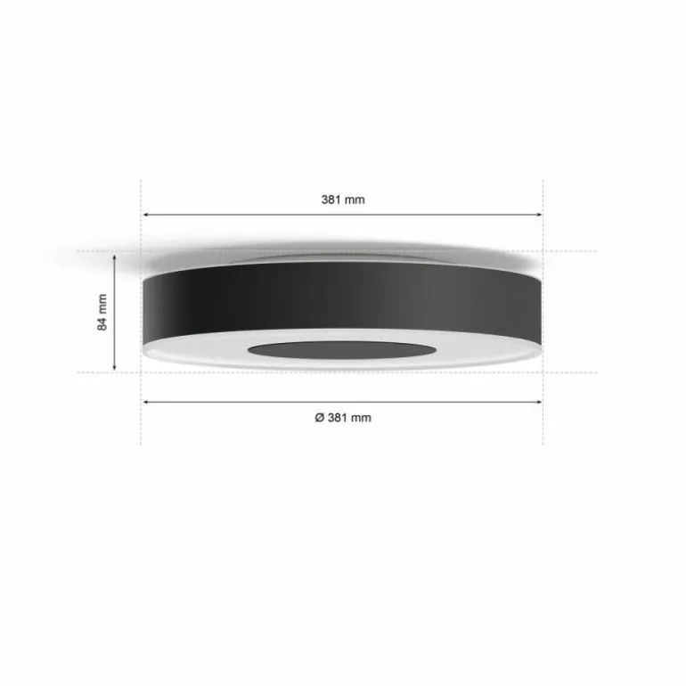 Plafonnier Philips Hue Infuse LED Noir, 1 lumière, Changeur de couleurs