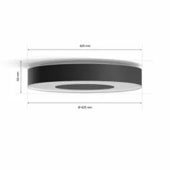 Plafonnier Philips Hue Infuse LED Noir, 1 lumière, Changeur de couleurs