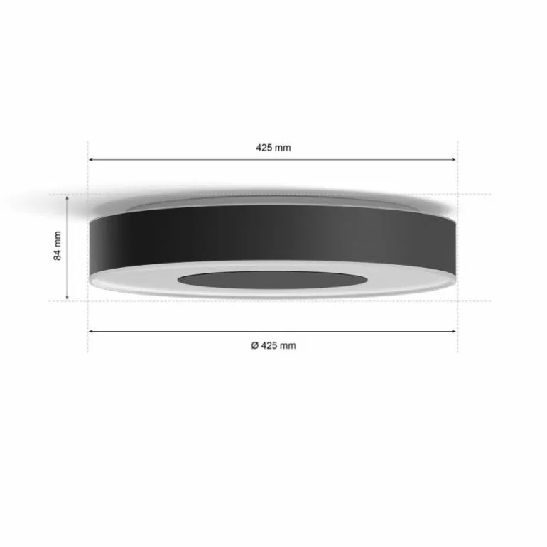 Plafonnier Philips Hue Infuse LED Noir, 1 lumière, Changeur de couleurs
