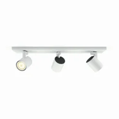 Plafonnier Philips Hue Runner LED Blanc, 3 lumières, Télécommandes