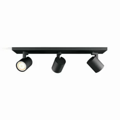 Plafonnier Philips Hue Runner LED Noir, 3 lumières, Télécommandes