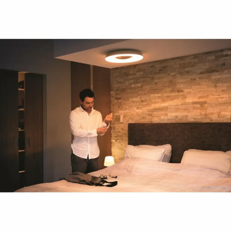 Plafonnier Philips Hue Still LED Noir, 1 lumière, Télécommandes