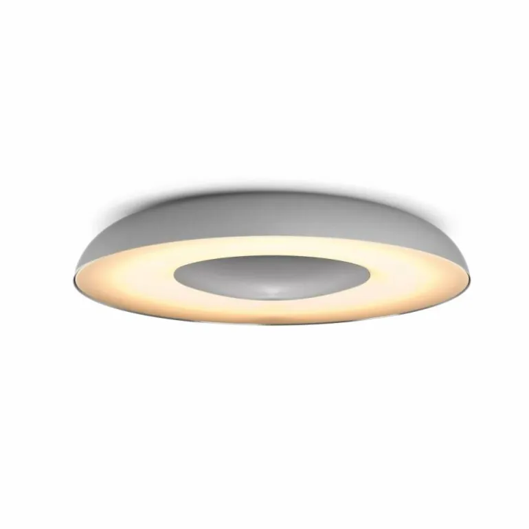 Plafonnier Philips Hue Still LED Aluminium, 1 lumière, Télécommandes