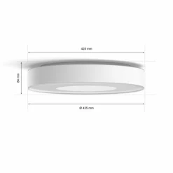 Plafonnier Philips Hue Xamento LED Blanc, 1 lumière, Changeur de couleurs