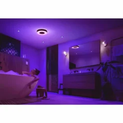 Plafonnier Philips Hue Xamento LED Noir, Blanc, 1 lumière, Changeur de couleurs