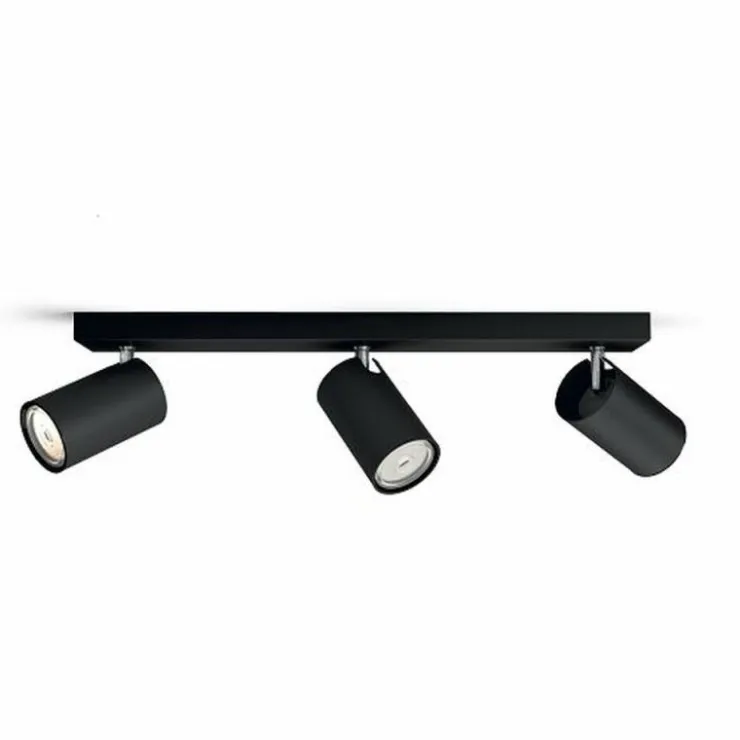 Luminaires Philips Spots Et Projecteurs|Plafonnier Philips Kosipo Noir, 3 lumières