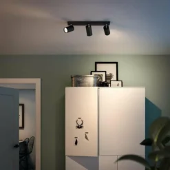Luminaires Philips Spots Et Projecteurs|Plafonnier Philips Kosipo Noir, 3 lumières