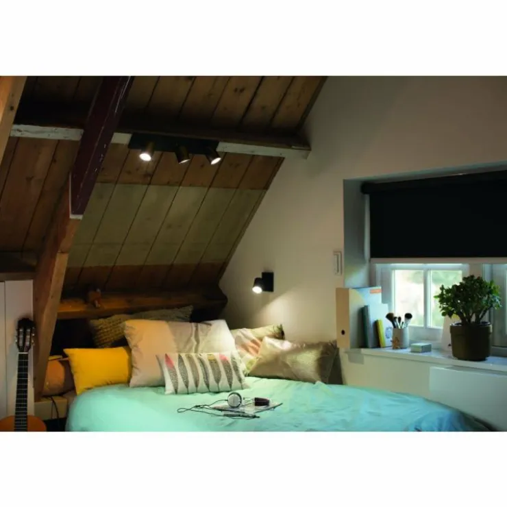 Luminaires Philips Spots Et Projecteurs|Plafonnier Philips Kosipo Noir, 3 lumières