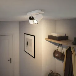 Luminaires Philips Spots Et Projecteurs|Plafonnier Philips myLiving Kosipo Blanc, 2 lumières