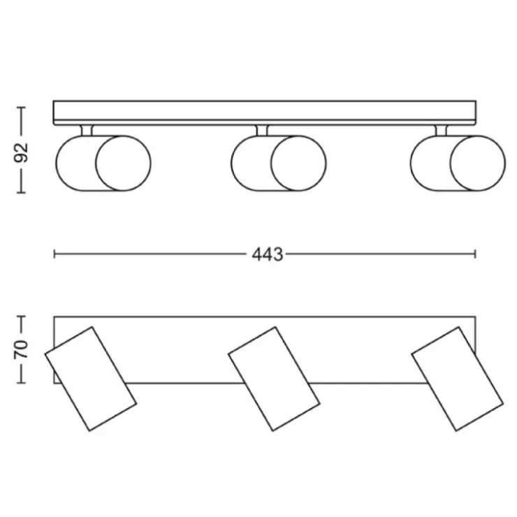 Luminaires Philips Spots Et Projecteurs|Plafonnier Philips myLiving Kosipo Blanc, 3 lumières