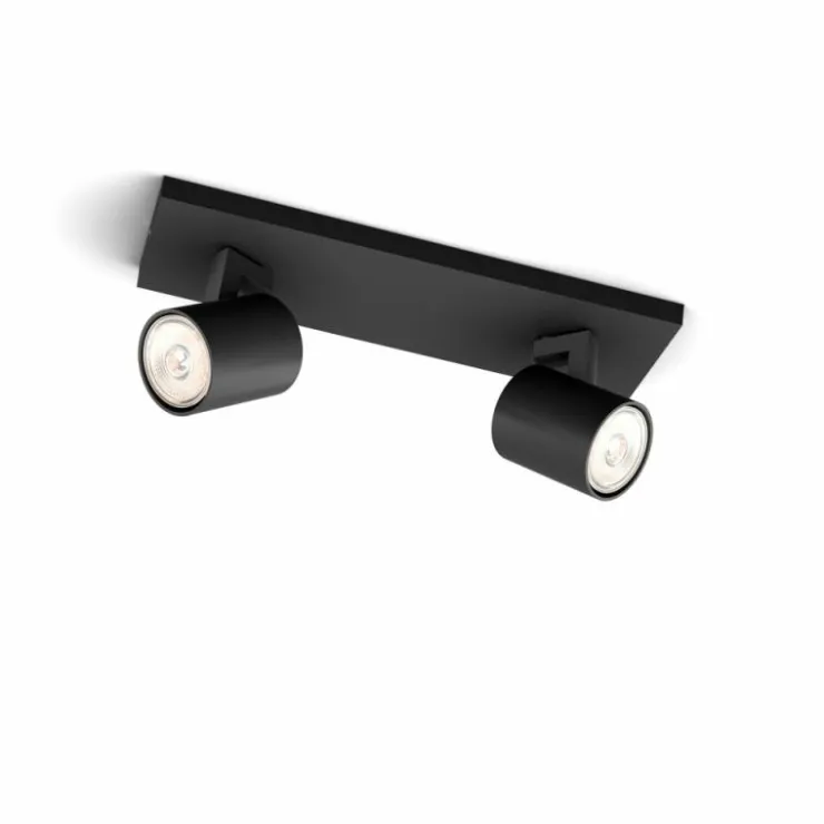 Luminaires Philips Spots Et Projecteurs|Plafonnier Philips myLiving Runner Noir, 2 lumières